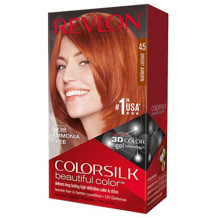 Revlon Colorsilk with Bond Repair Complex Permanent Hair Color, 45 Bright Auburn - Bellso